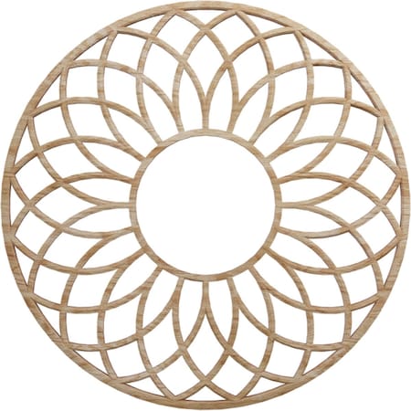 Cannes Wood Fretwork Pierced Ceiling Medallion, Red Oak, 16"OD x 5 1/2"ID x 3/8"T